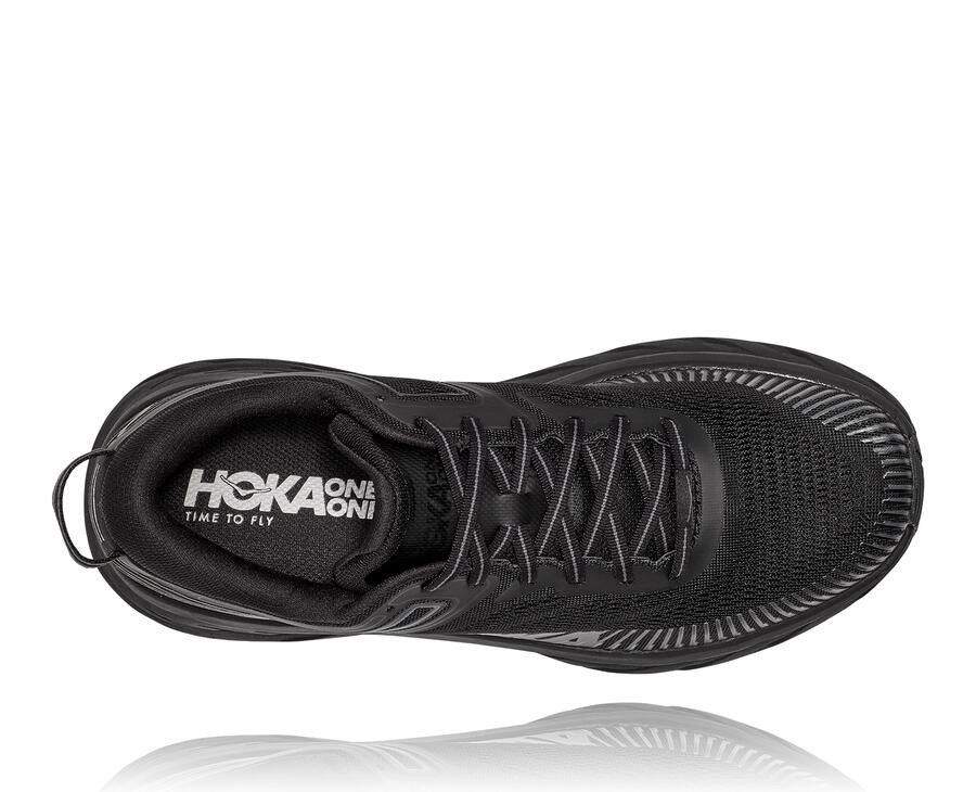 Hoka Australia One One Bondi 7 - Mens Running Shoes Black - UEAIS-0952